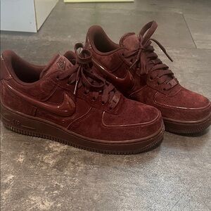 Nike Deep Burgundy Suede Shoes